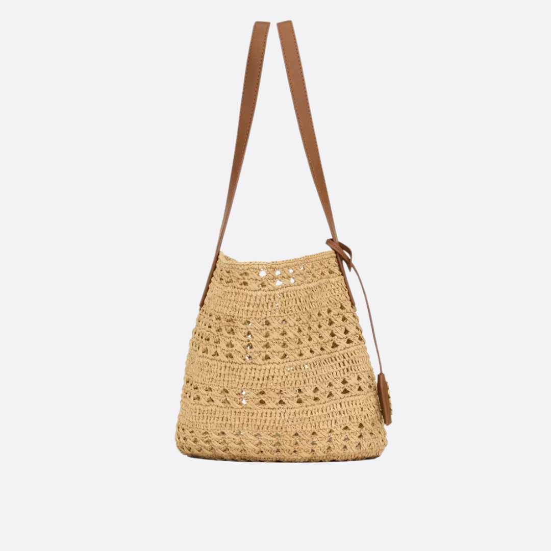 YVES SAINT LAURENT RAFFIA HANDBAG