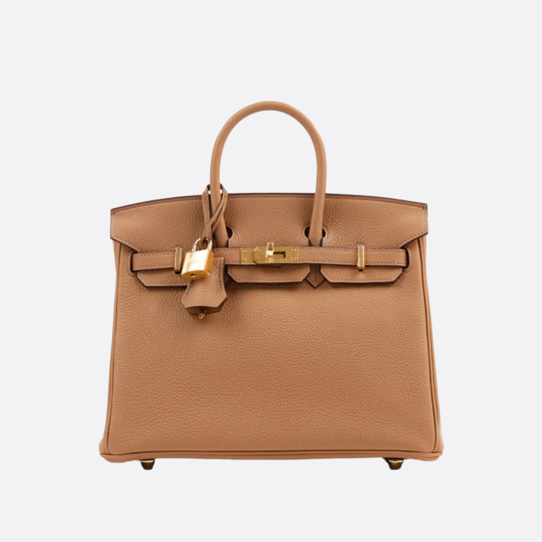HERMÈS BIRKIN 25 HSS BAG IN CHALK / DOVE GREY TOGO LEATHER