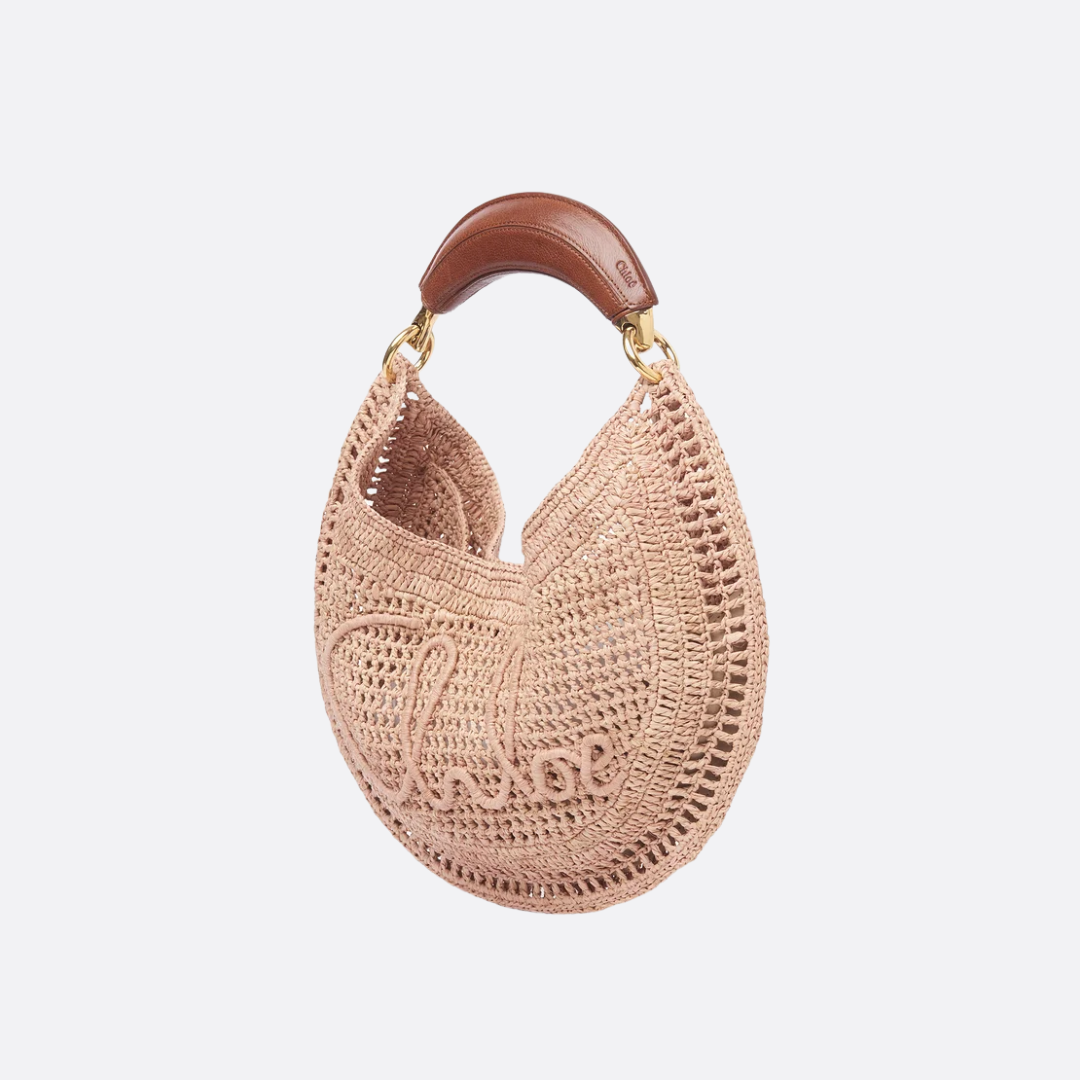CHLOÉ SUMMER RAFFIA BANANA BAG