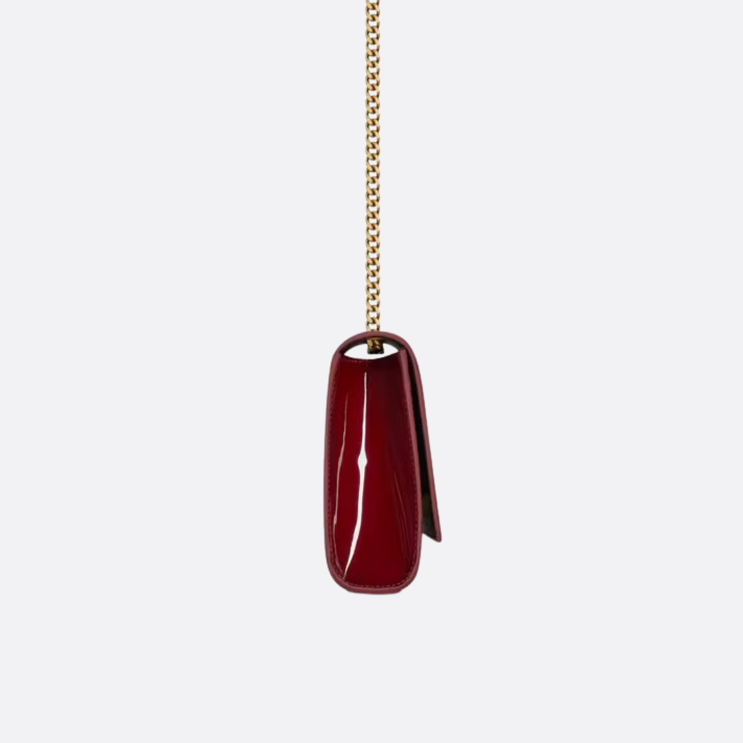 SAINT LAURENT KATE SMALL SHOULDER BAG IN PATENT LEATHER