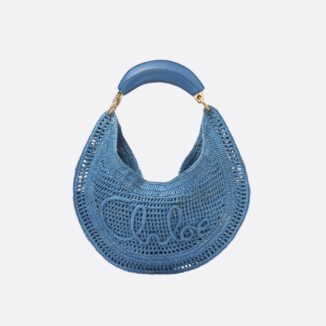 CHLOÉ SUMMER RAFFIA BANANA BAG