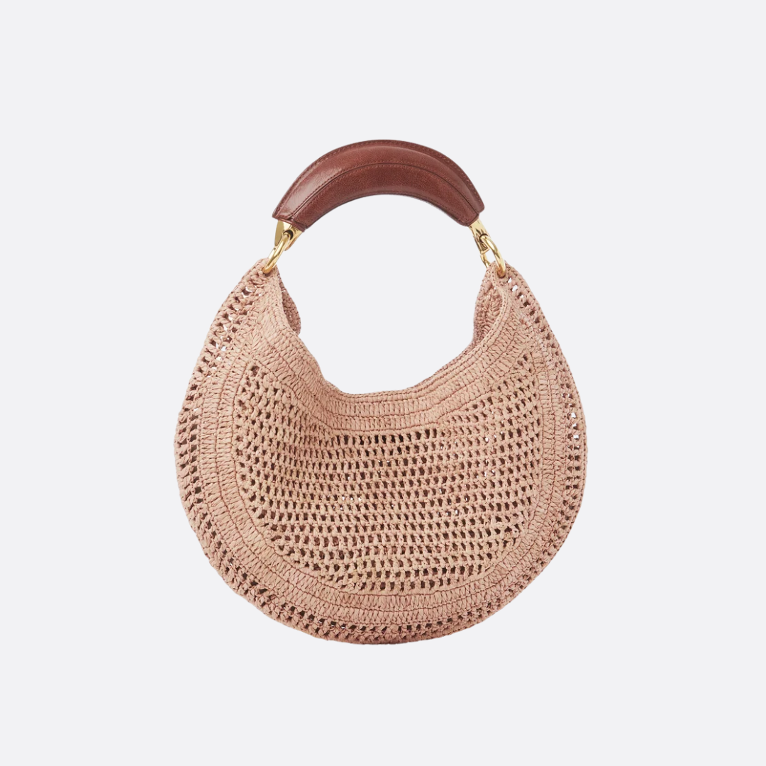CHLOÉ SUMMER RAFFIA BANANA BAG