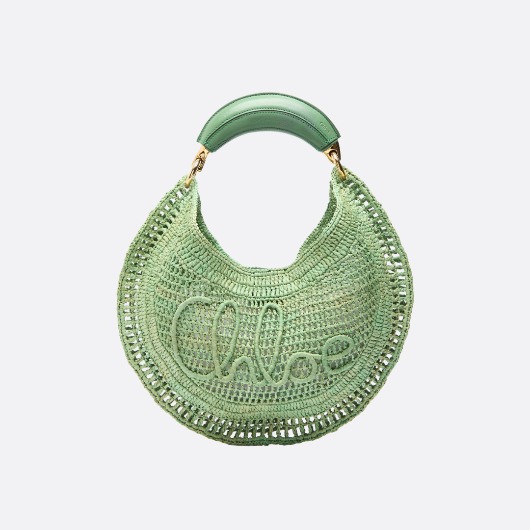 CHLOÉ SUMMER RAFFIA BANANA BAG