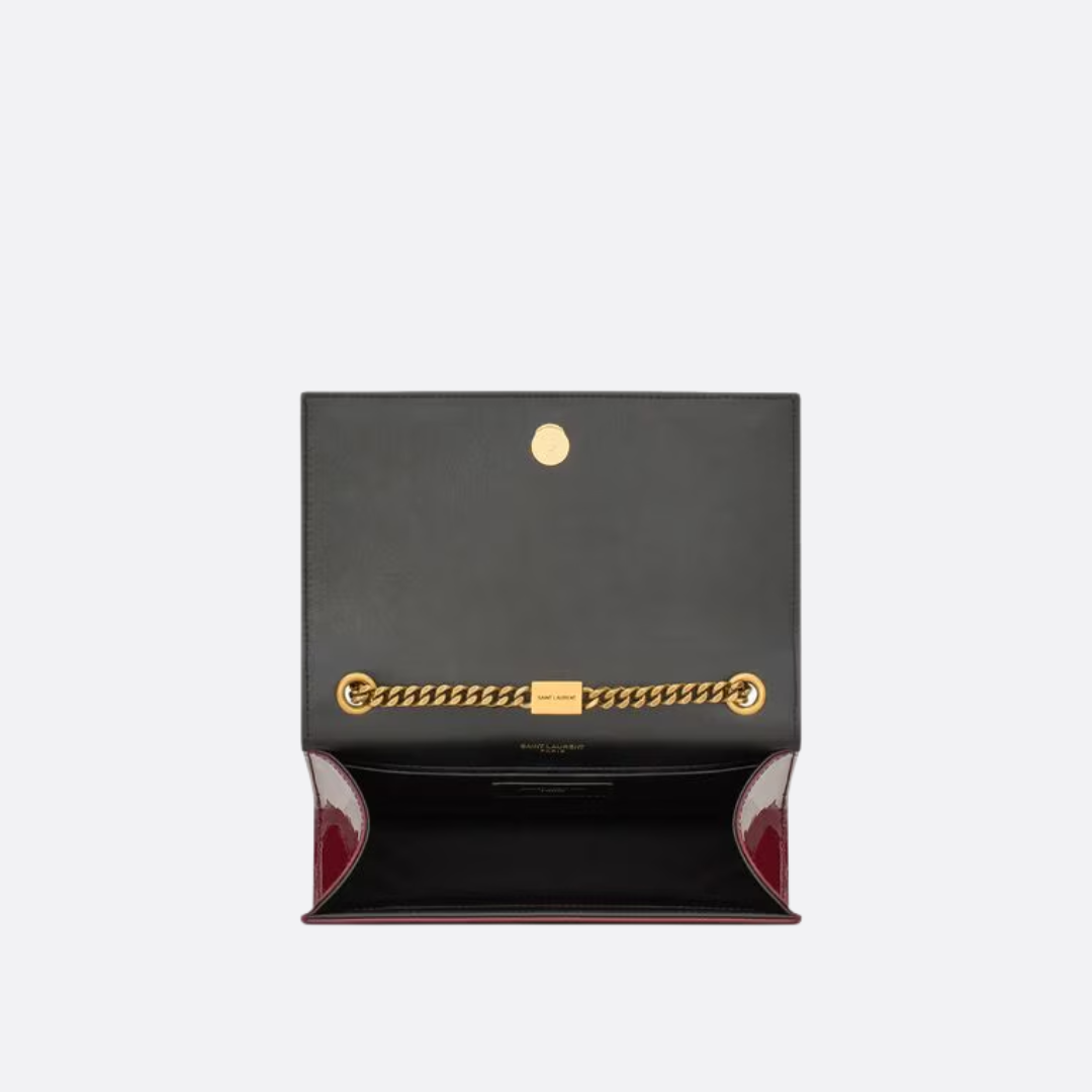 SAINT LAURENT KATE SMALL SHOULDER BAG IN PATENT LEATHER