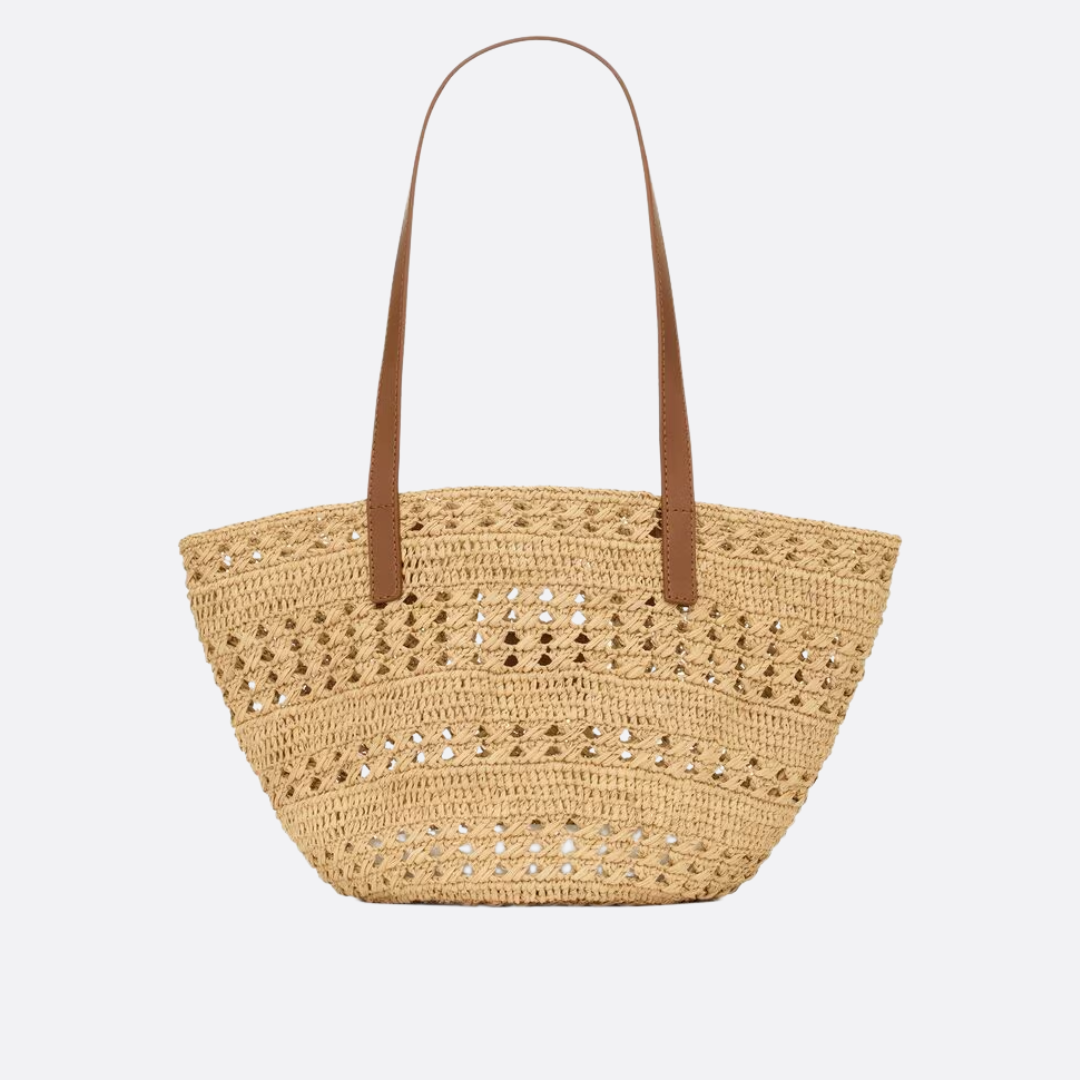 YVES SAINT LAURENT RAFFIA HANDBAG