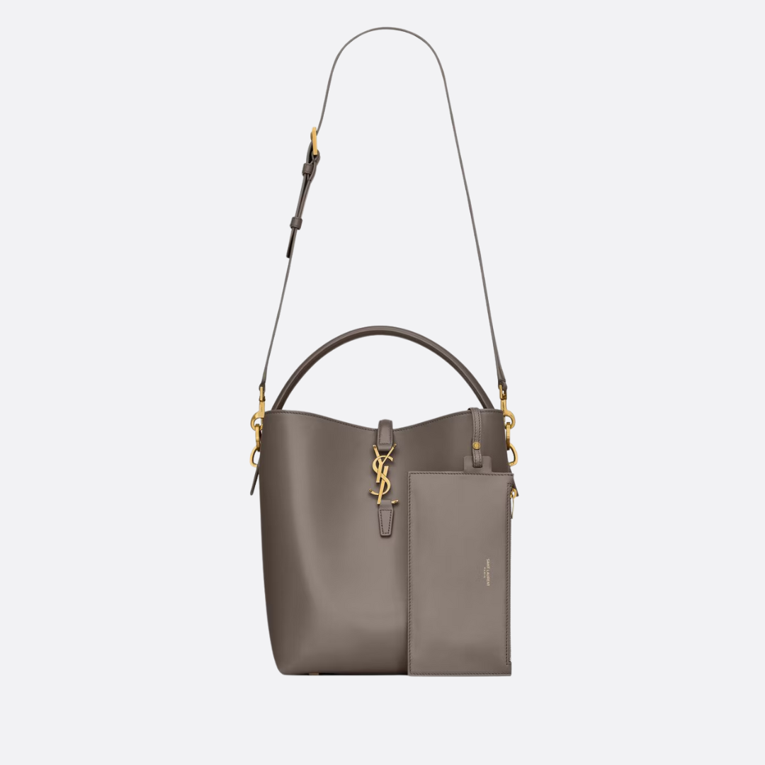 SAINT LAURENT LE 37 BUCKET BAG IN GLOSSY LEATHER