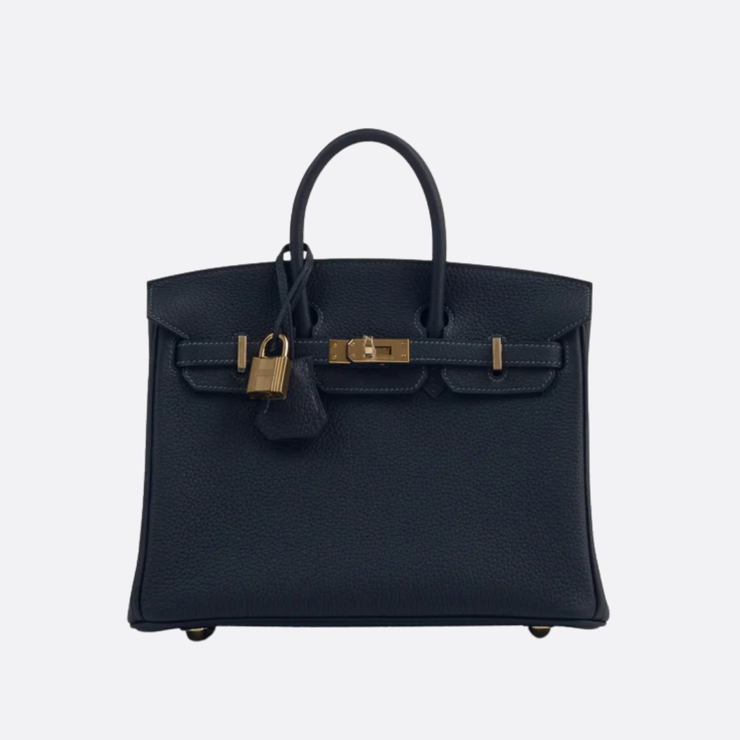 HERMÈS BIRKIN 25 HSS BAG IN CHALK / DOVE GREY TOGO LEATHER
