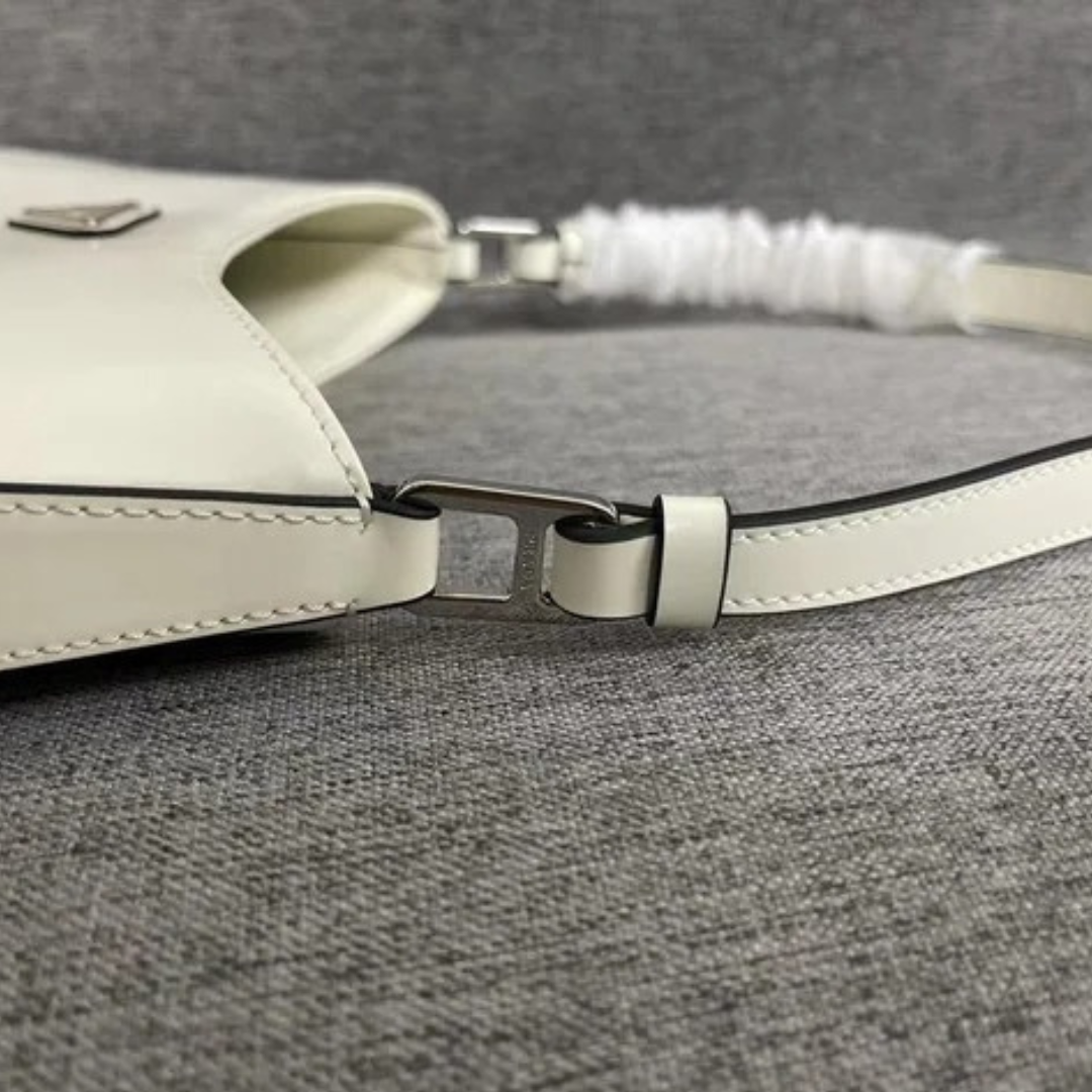 PRADA CLEO SHOULDER BAG IN BRUSHED LEATHER