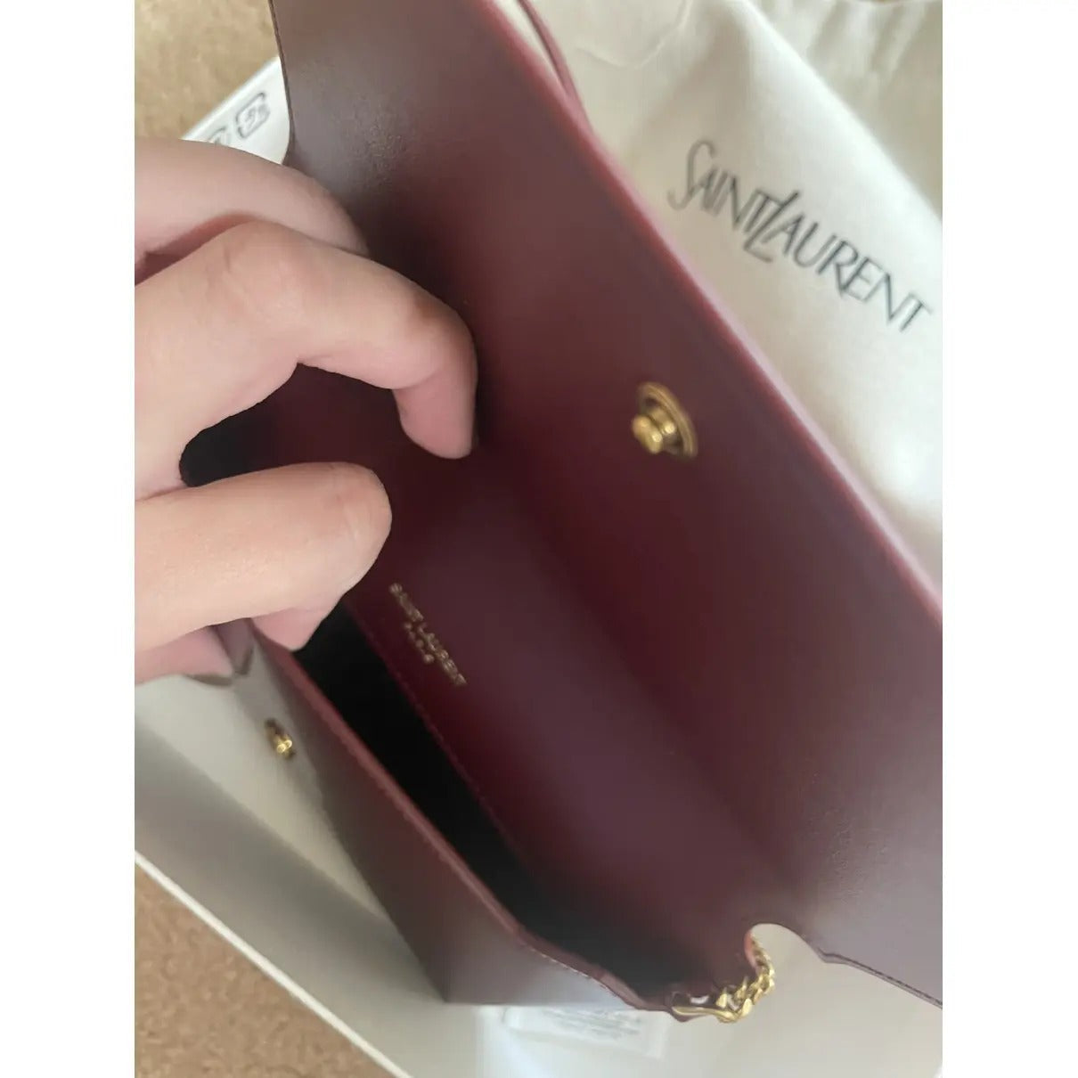 SAINT LAURENT KATE SMALL SHOULDER BAG IN PATENT LEATHER