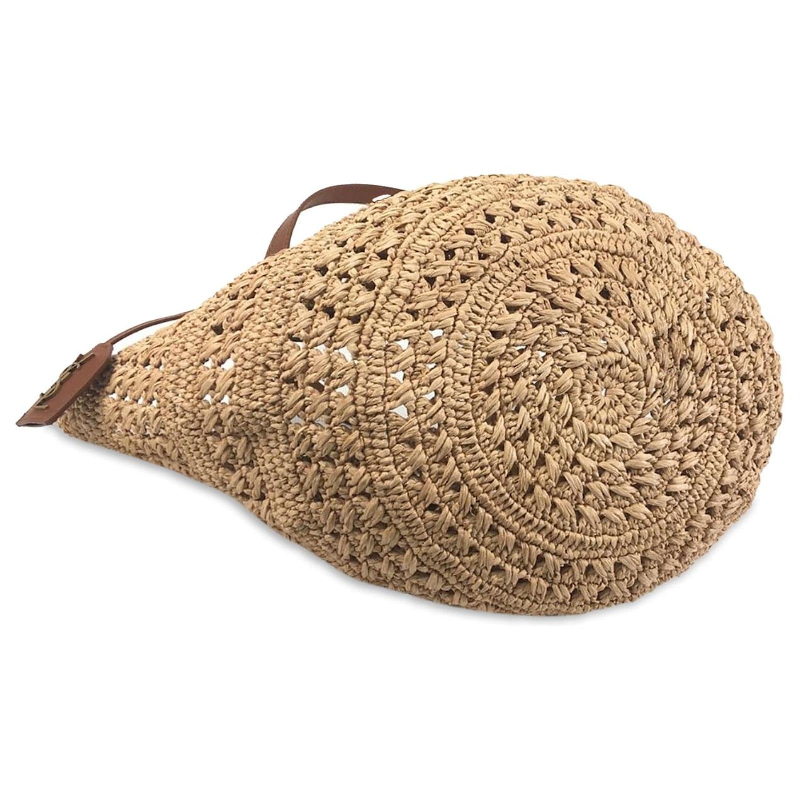 YVES SAINT LAURENT RAFFIA HANDBAG